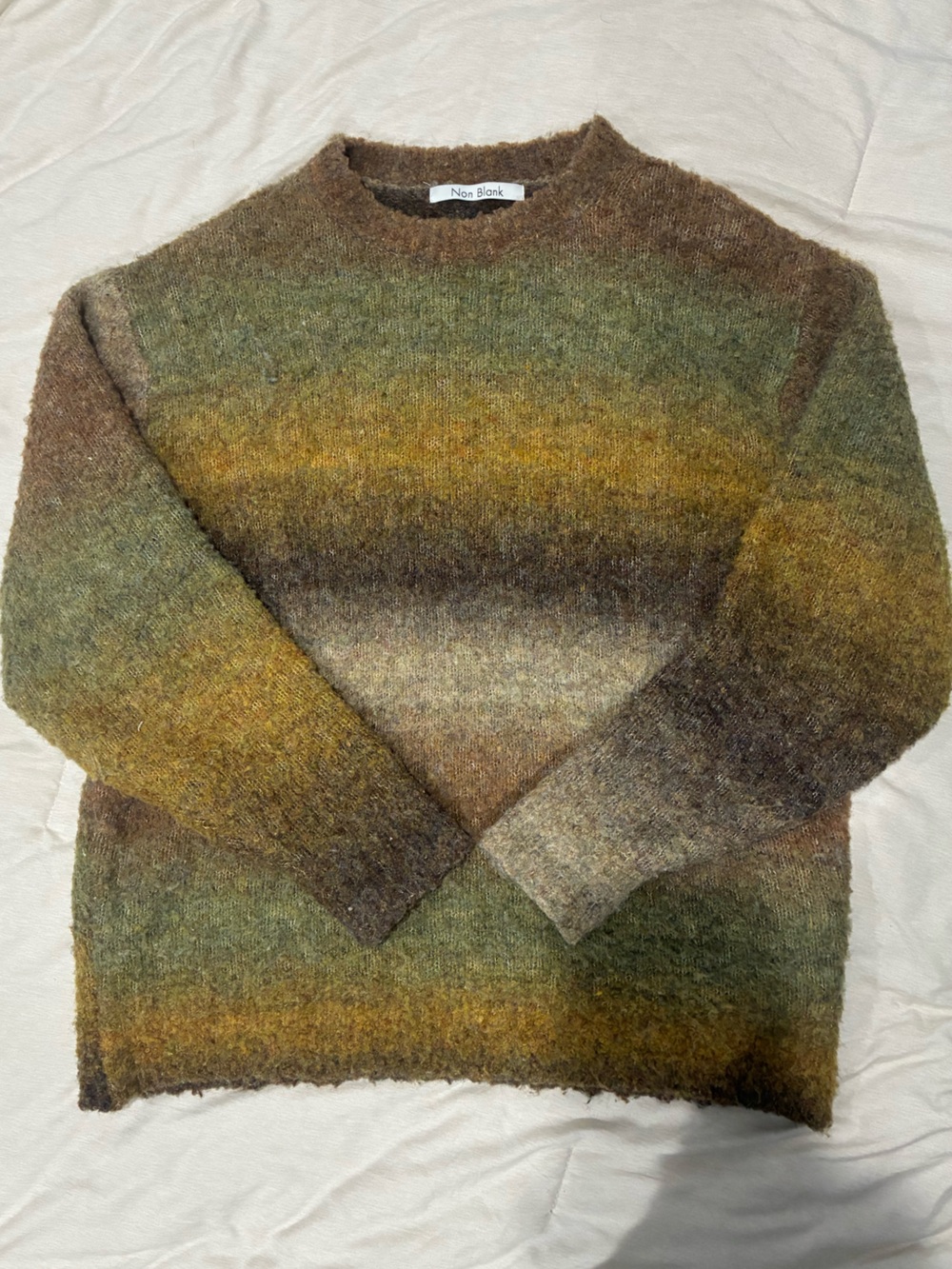 Blank NYC Ombre Crewneck Sweater in Green and Brown